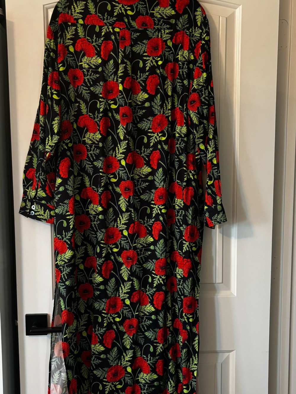 Hemloya Zaha Midi Shirt Dress in Orange Poppy Print - Picture 10 of 11